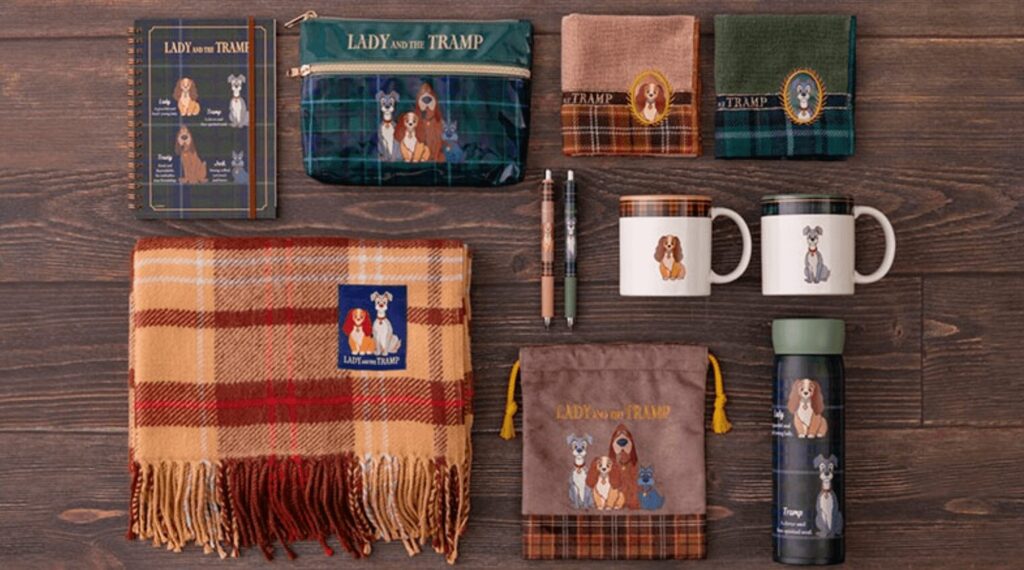 『わんわん物語』のキャラクターたちがデザインされたレトロクラシックな雰囲気のグッズが2025年12月26日に発売