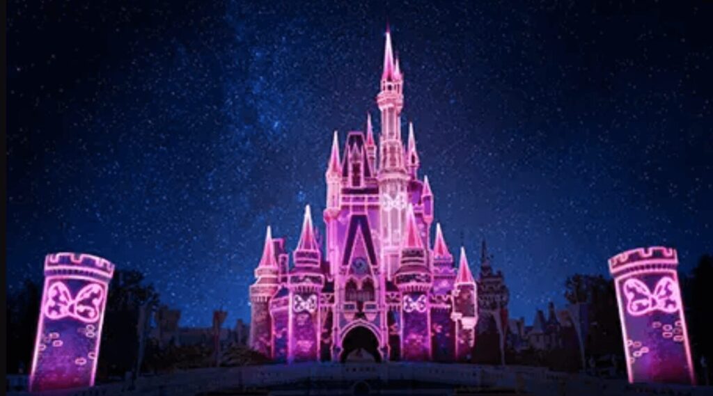 ミニーのファンダーランドのイベント期間中の夜は「ファンダーナイト」が開催