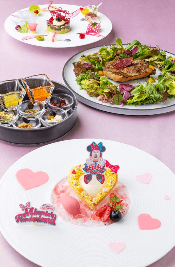 アンバサダーホテル・ディズニーランドホテルの各レストランでディズニー・パルパルーザ”ミニーのファンダーランド”のスペシャルメニューが登場