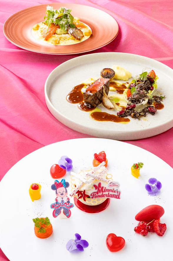 アンバサダーホテル・ディズニーランドホテルの各レストランでディズニー・パルパルーザ”ミニーのファンダーランド”のスペシャルメニューが登場