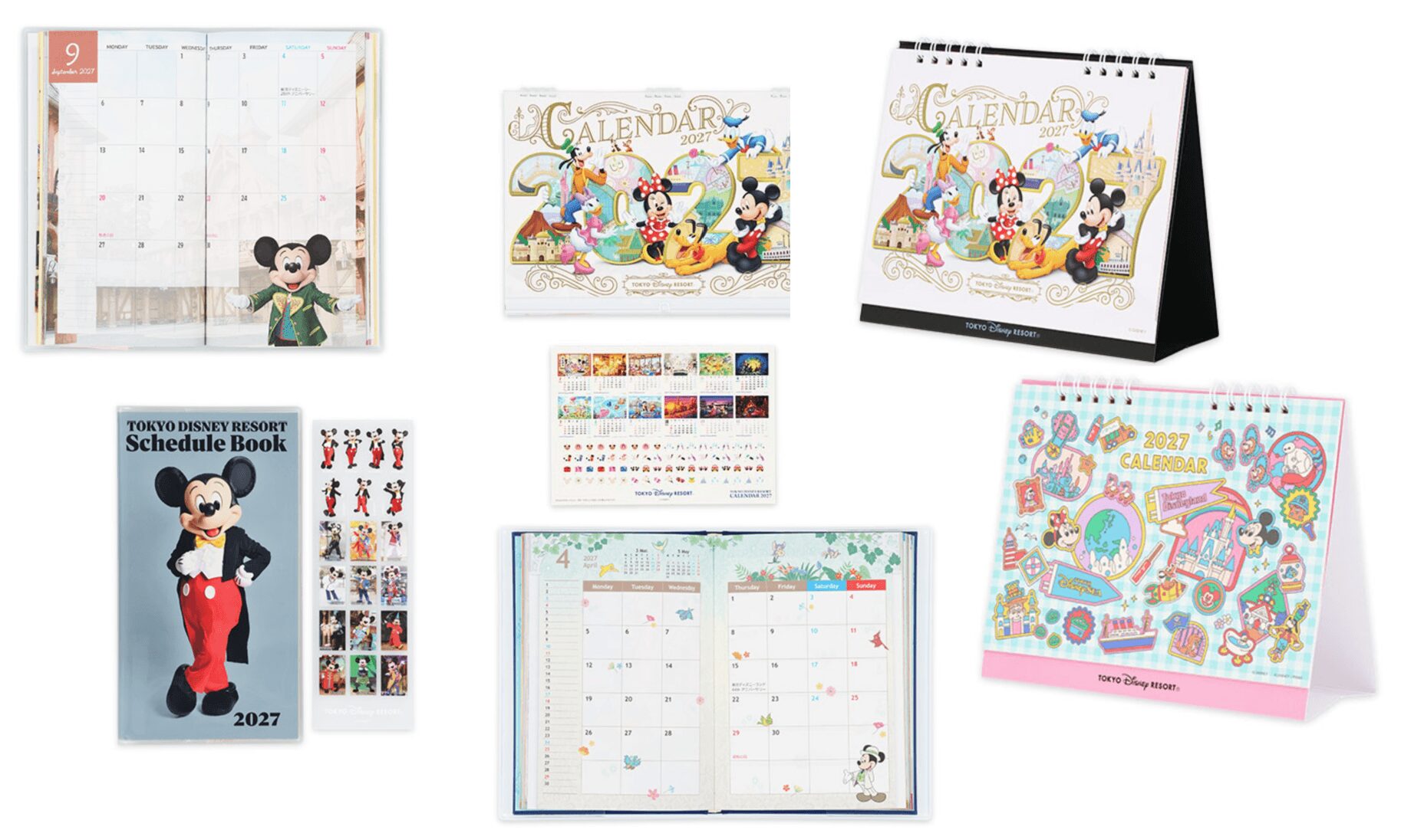 2027年のカレンダーや手帳が発売!ディズニーキャラクター達がデザインされた素敵なグッズ